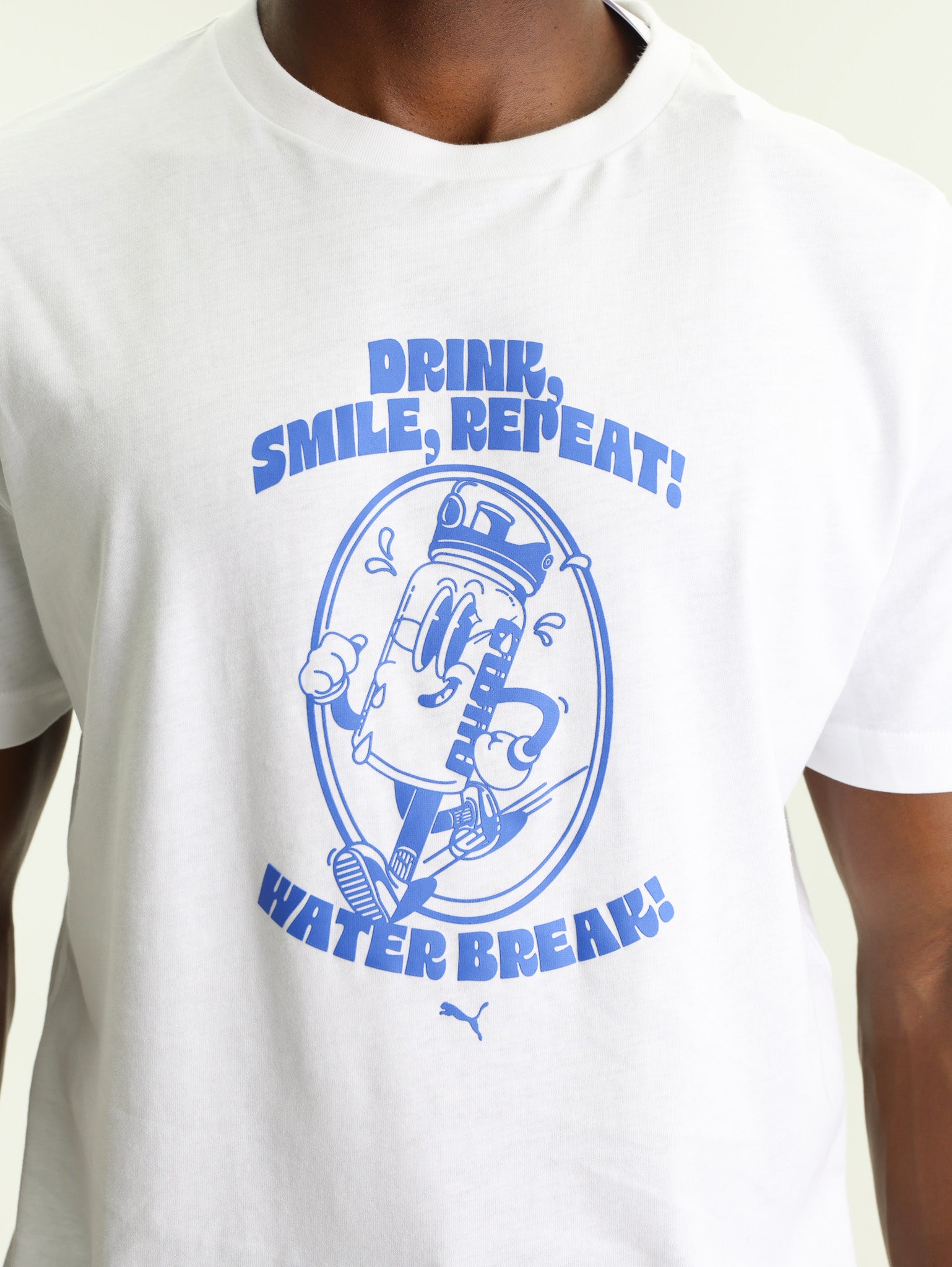 Puma T-Shirt Graphic Water Tee White-Blue